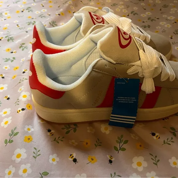 Adidas Kids Red and Gray Sneakers