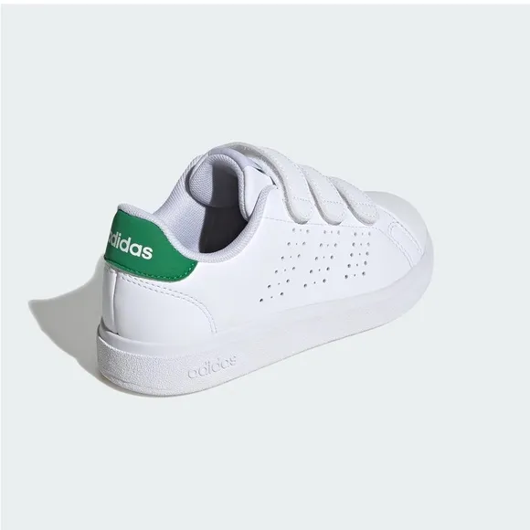 Adidas Kids White and Green Sneakers