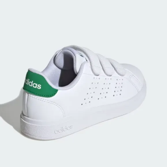 Adidas Kids White and Green Sneakers