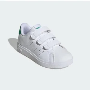 Adidas Kids White and Green Sneakers