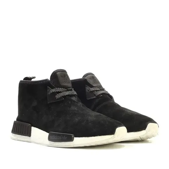 ADIDAS NMD_C1 Core Black CHUKKA mid top lace up men sneakers suede S79146 sz 7.5