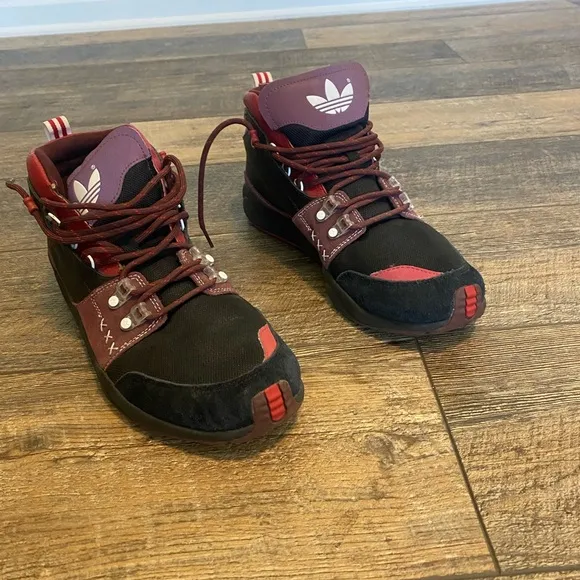 Adidas Red and Black Sneakers