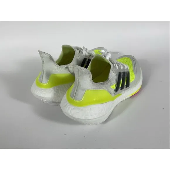Adidas Ultraboost 21 J Running White Solar Yellow Sneakers FZ2929 Size 5