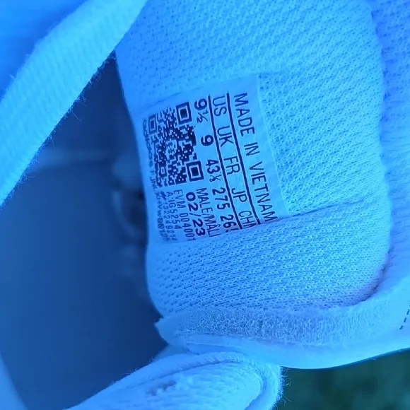 Adidas White and Blue Sneakers
