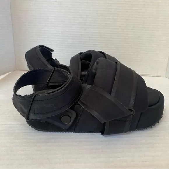 Adidas Y3 Yohji Yamamoto Comfylette Black Platform strappy sandals Men 5/Women 6