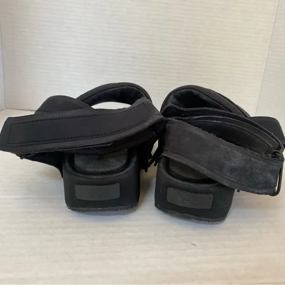 Adidas Y3 Yohji Yamamoto Comfylette Black Platform strappy sandals Men 5/Women 6