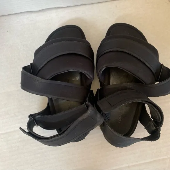 Adidas Y3 Yohji Yamamoto Comfylette Black Platform strappy sandals Men 5/Women 6
