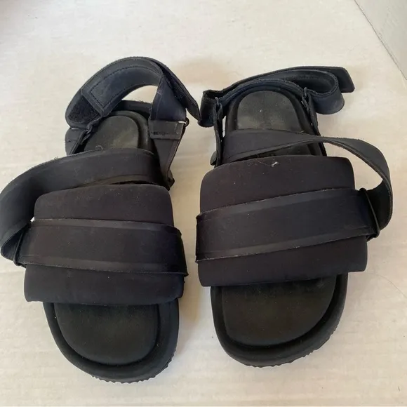 Adidas Y3 Yohji Yamamoto Comfylette Black Platform strappy sandals Men 5/Women 6
