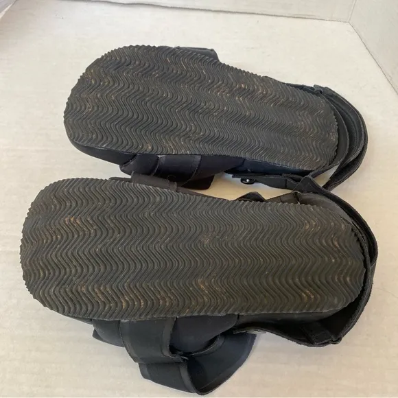 Adidas Y3 Yohji Yamamoto Comfylette Black Platform strappy sandals Men 5/Women 6