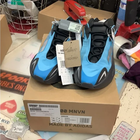 Adidas Yeezy Kids Blue Sneakers