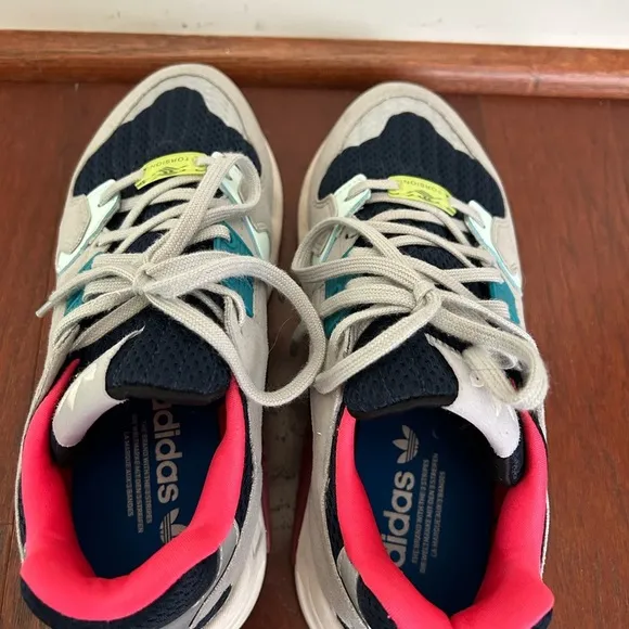 ADIDAS ZX TORSION W Collegiate Navy/ Off White/ Grey size 8 excellent