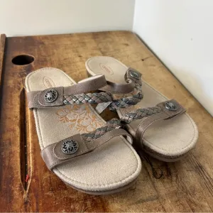 Aetrex braided velcro sandals women's sz 9
