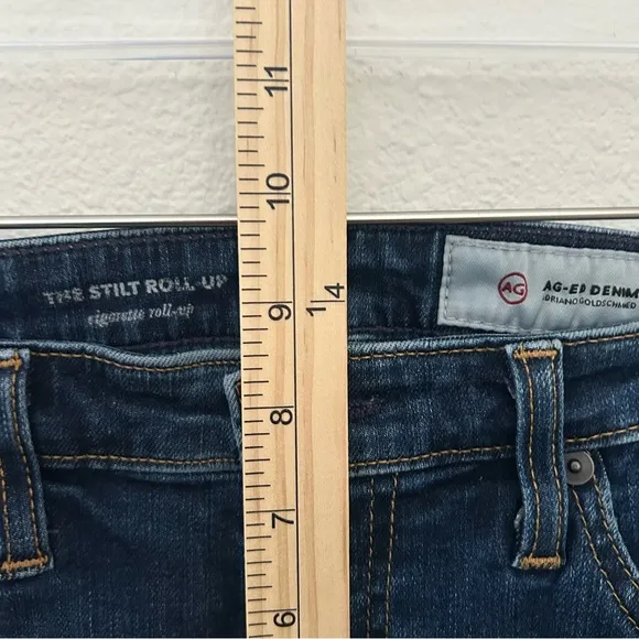 AG Adriano The Stilt Roll-Up Jeans Denim Pant Cigarette Cuffed Blue Size 29