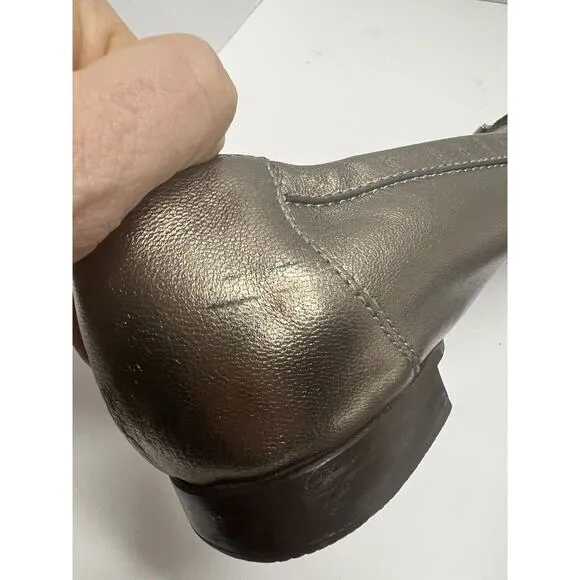 AGL Attilio Giusti Leombruni Women’s Snake Skin Toe Metallic Leather Flats 39