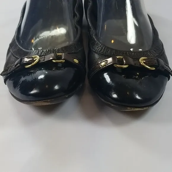 AGL Bronze Brown Leather Ballet Flats 40/10