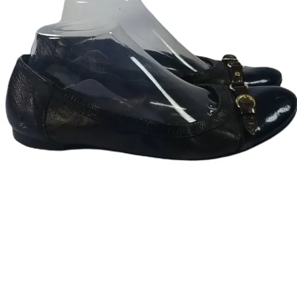 AGL Bronze Brown Leather Ballet Flats 40/10