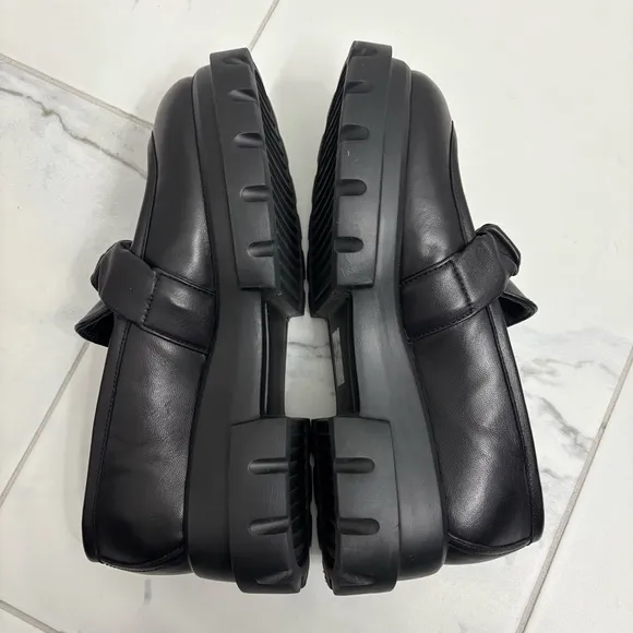 AGL Celeste Lug Sole Loafers EUR 38 Platform Chunky Leather Schoolgirl Preppy
