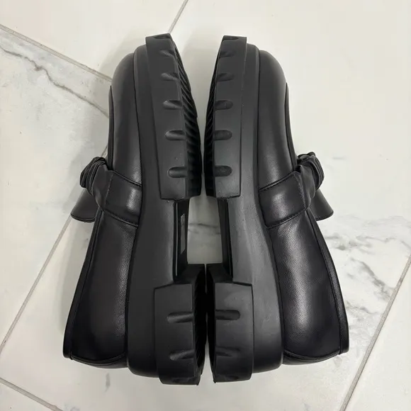 AGL Celeste Lug Sole Loafers EUR 38 Platform Chunky Leather Schoolgirl Preppy