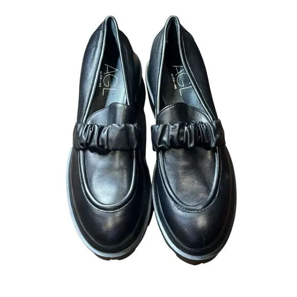 AGL Celeste chunky-sole loafers in Black NWOB Size 39 1/2 or US 9