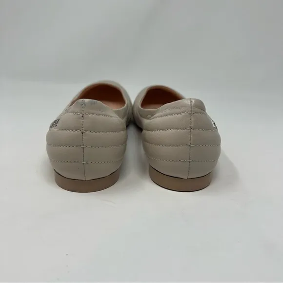 AGL MIledy Cream Leather Quilted Flats Shoes Women Size 40 US 10