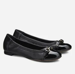 AGL Monika black capped toe ballet flats, New, EU 38.5 US 7.5
