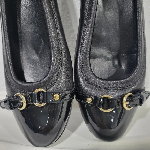AGL Monika black capped toe ballet flats, New, EU 38.5 US 7.5