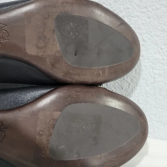AGL Monika black capped toe ballet flats, New, EU 38.5 US 7.5