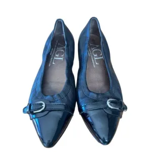 AGL black cap-toe ballet flats