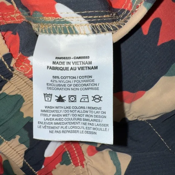 Air JORDAN Flight Heritage Tan Red Green Black Camo Cargo Pocket Pant STREETWEAR
