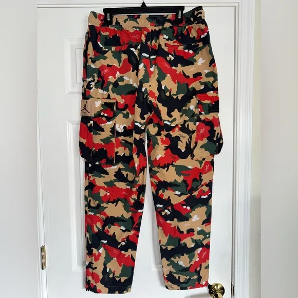 Air JORDAN Flight Heritage Tan Red Green Black Camo Cargo Pocket Pant STREETWEAR