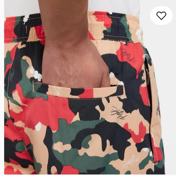 Air JORDAN Flight Heritage Tan Red Green Black Camo Cargo Pocket Pant STREETWEAR