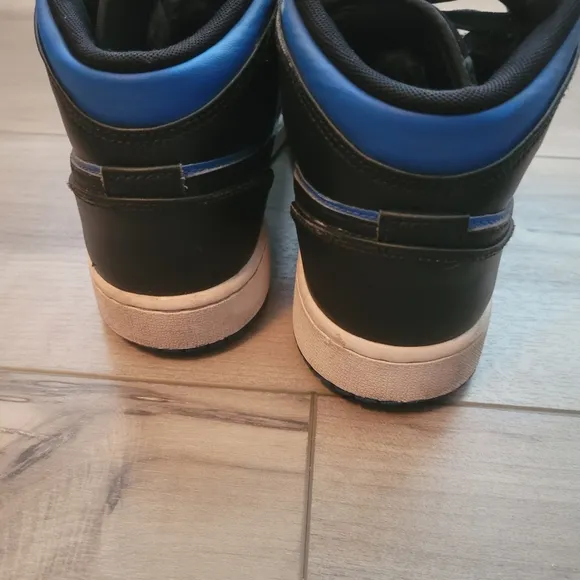 Air Jordan Kids Black and Blue High-Top Sneakers