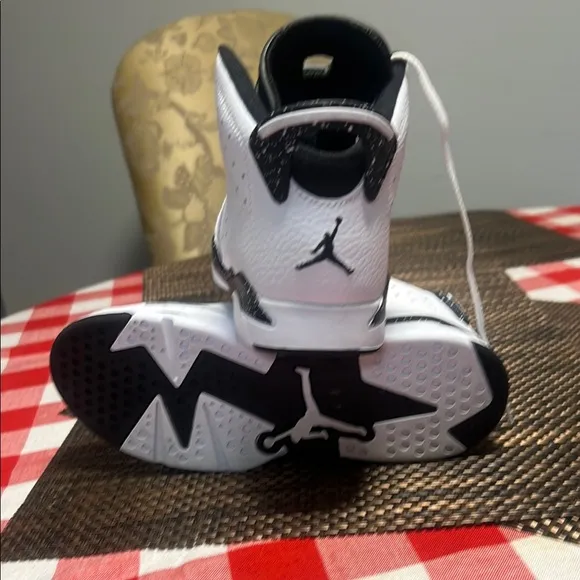 Air Jordan Kids White and Black Sneakers