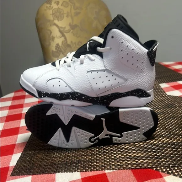 Air Jordan Kids White and Black Sneakers