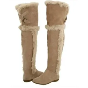 Aldo Chirdon Suede Boots Sherpa Lined Thigh High NWOB Size EU 39 US 8.5