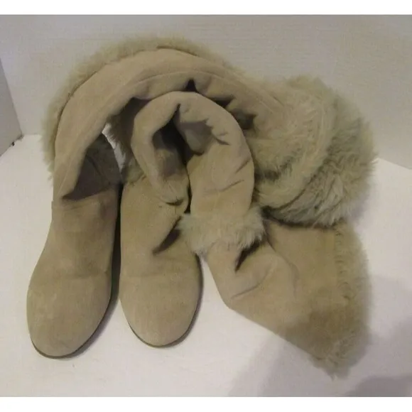 Aldo Chirdon Suede Boots Sherpa Lined Thigh High NWOB Size EU 39 US 8.5