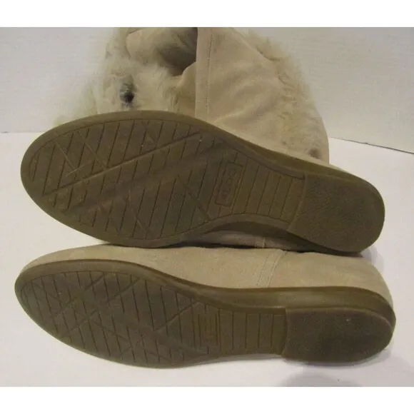 Aldo Chirdon Suede Boots Sherpa Lined Thigh High NWOB Size EU 39 US 8.5