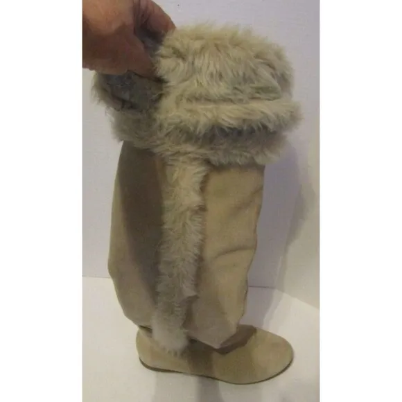 Aldo Chirdon Suede Boots Sherpa Lined Thigh High NWOB Size EU 39 US 8.5