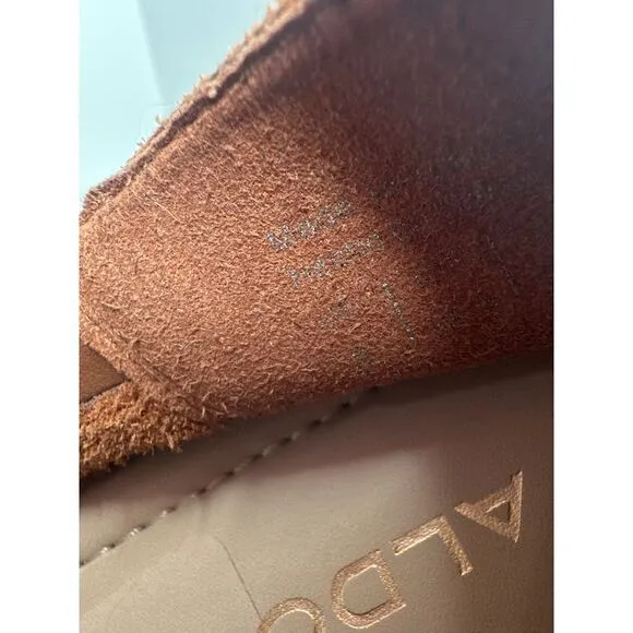 Aldo Telassi Slip On‎ Size 8 Brown Soft Leather Espadrilles Vacation Summer