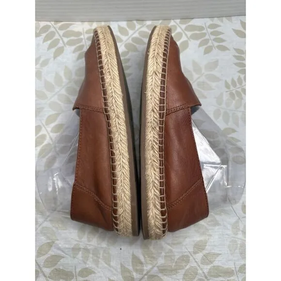 Aldo Telassi Slip On‎ Size 8 Brown Soft Leather Espadrilles Vacation Summer