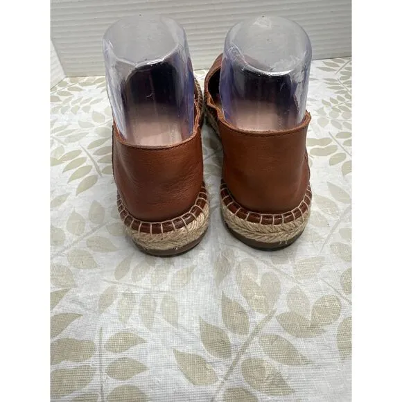 Aldo Telassi Slip On‎ Size 8 Brown Soft Leather Espadrilles Vacation Summer