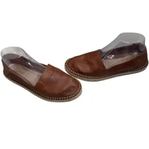 Aldo Telassi Slip On‎ Size 8 Brown Soft Leather Espadrilles Vacation Summer