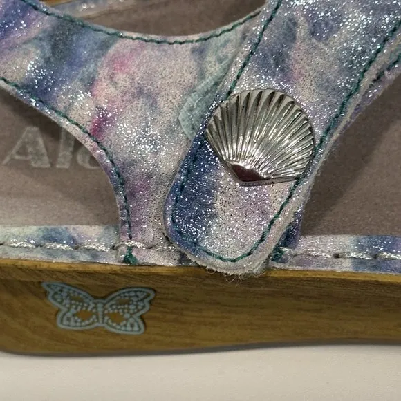Alegria by PG Lite Ken 298W Leather Wedge Sandals MultiColor EUR 37 US Sz 7-7.5W