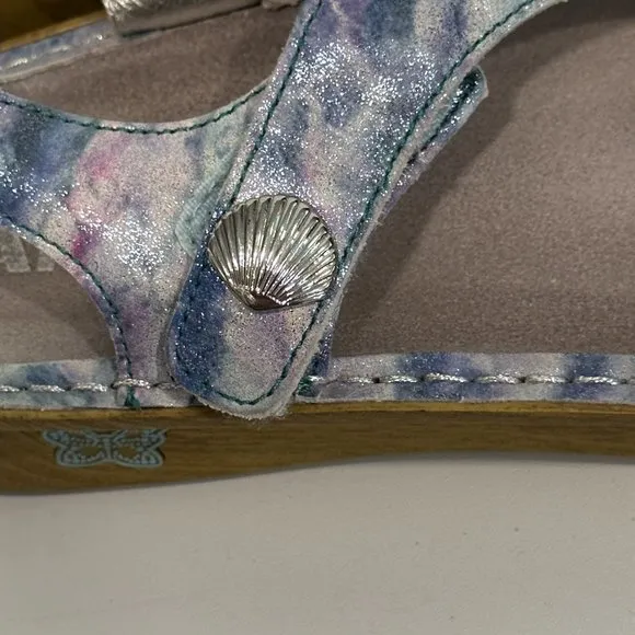 Alegria by PG Lite Ken 298W Leather Wedge Sandals MultiColor EUR 37 US Sz 7-7.5W