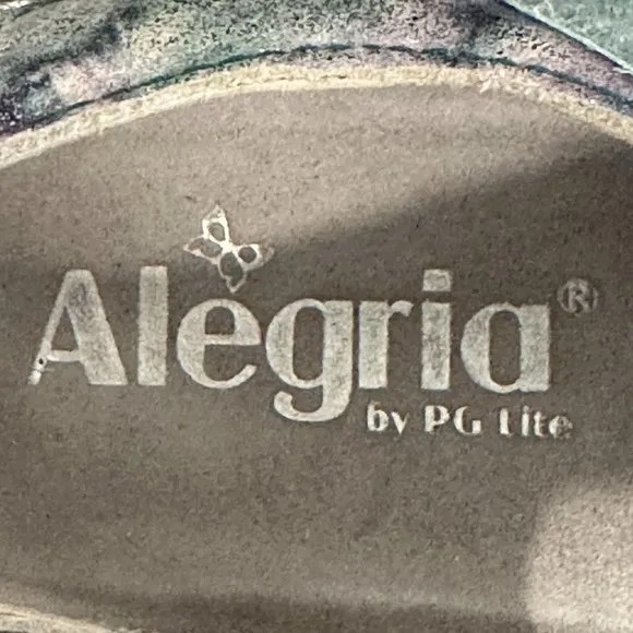 Alegria by PG Lite Ken 298W Leather Wedge Sandals MultiColor EUR 37 US Sz 7-7.5W
