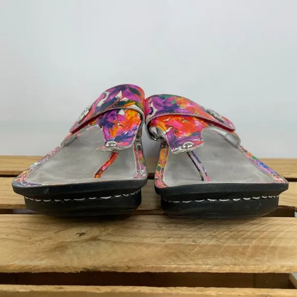 Alegria Carina Iris Floral Thong Sandals CAR-135 size 41