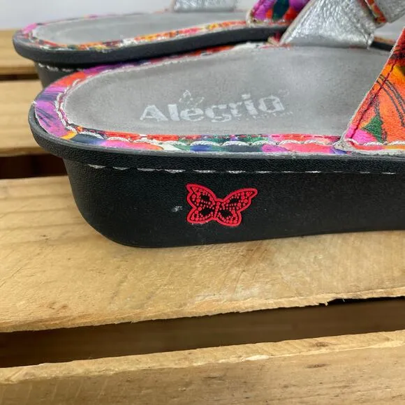 Alegria Carina Iris Floral Thong Sandals CAR-135 size 41