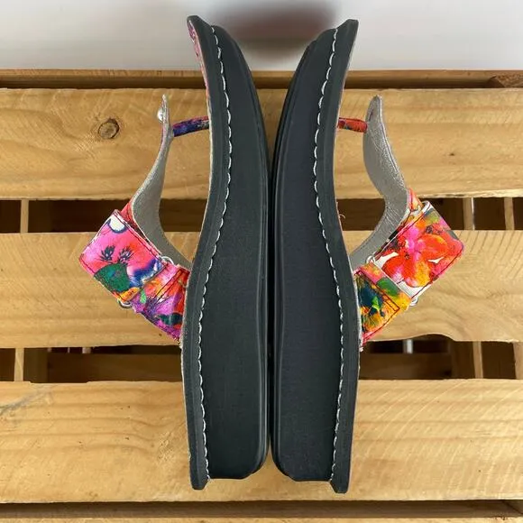 Alegria Carina Iris Floral Thong Sandals CAR-135 size 41