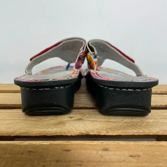 Alegria Carina Iris Floral Thong Sandals CAR-135 size 41