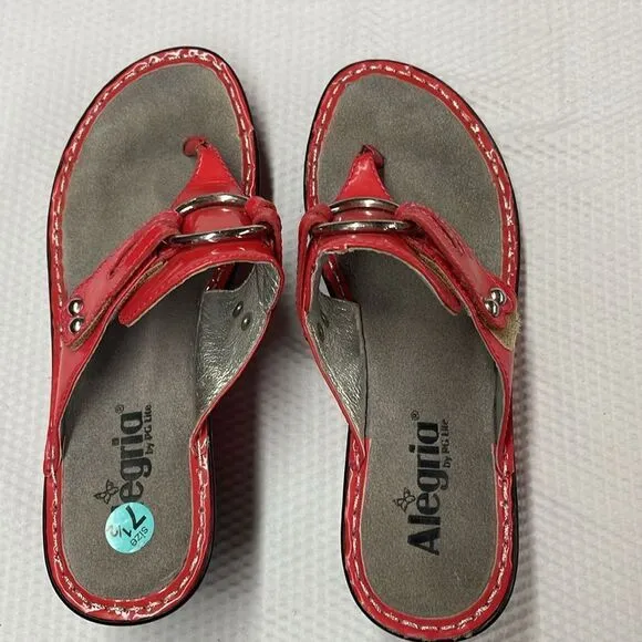 Alegria LOL-107 Lola Coral Thong Sandals size 38